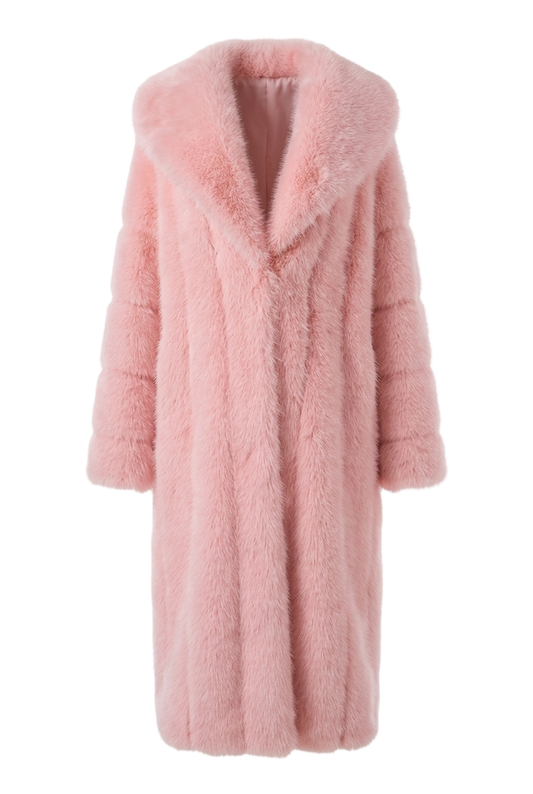 MARILYN Faux Fur Coat in Rose Pink *CUSTOM*