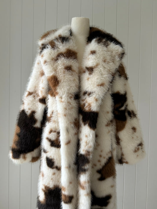 ELSIE Faux Fur ~ Cow Print
