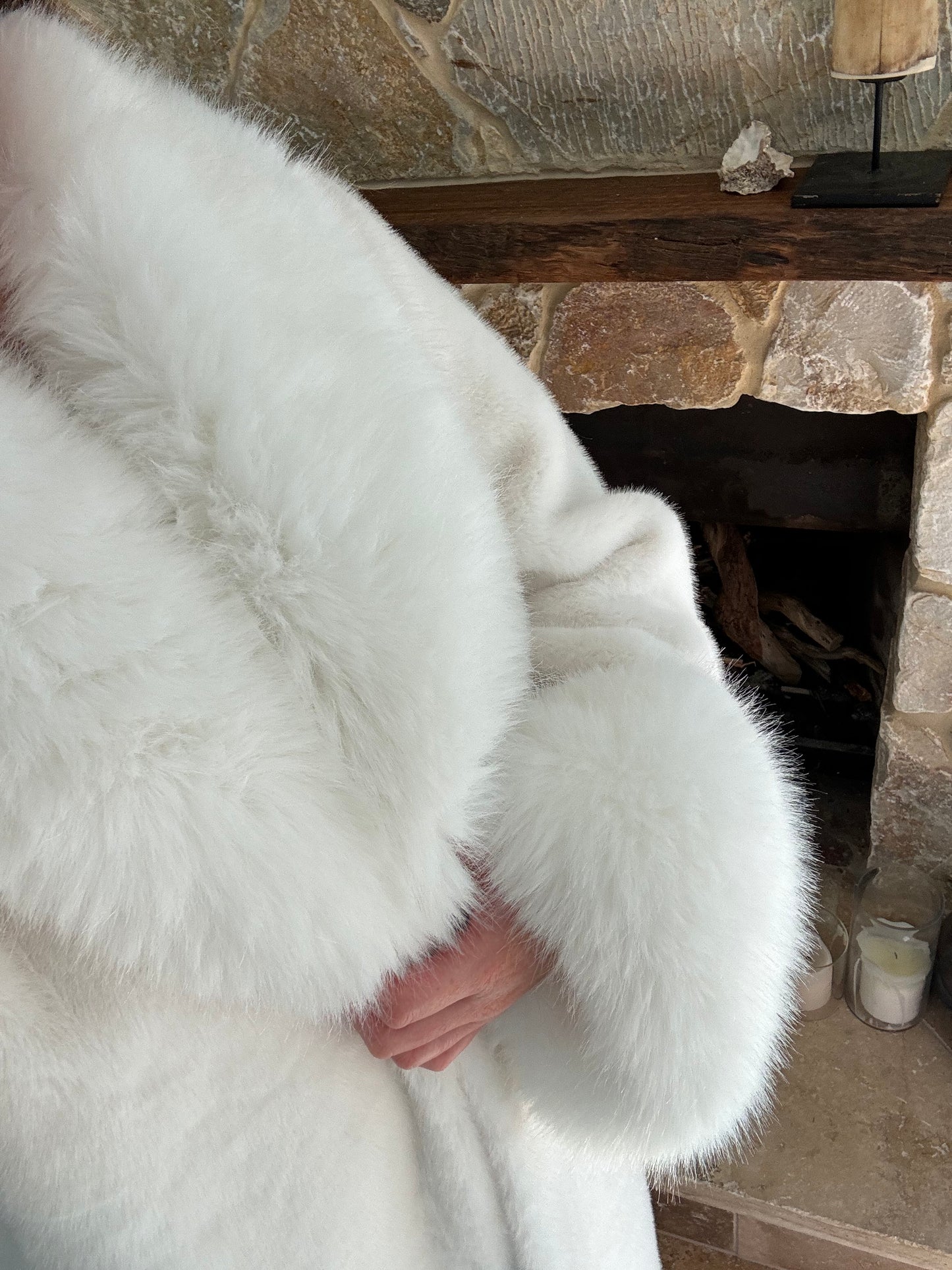ARIANNA Cream Faux Fur Coat *CUSTOM*