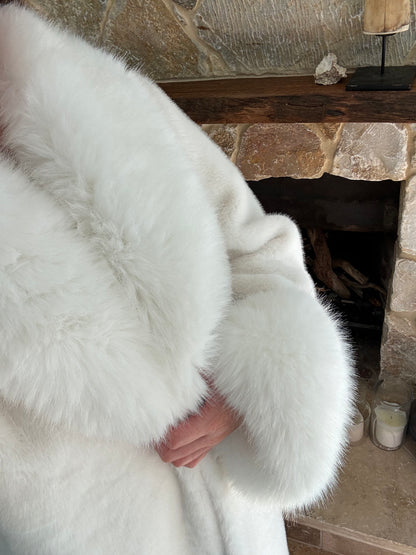 ARIANNA Cream Faux Fur Coat *CUSTOM*