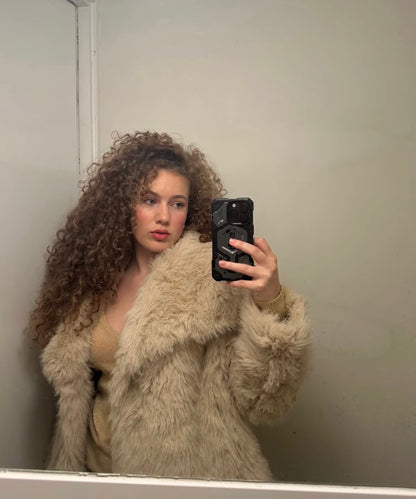 SELENE Faux Fur ~ Taupe