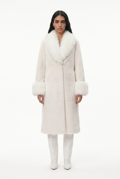 ARIANNA Cream Faux Fur Coat *CUSTOM*