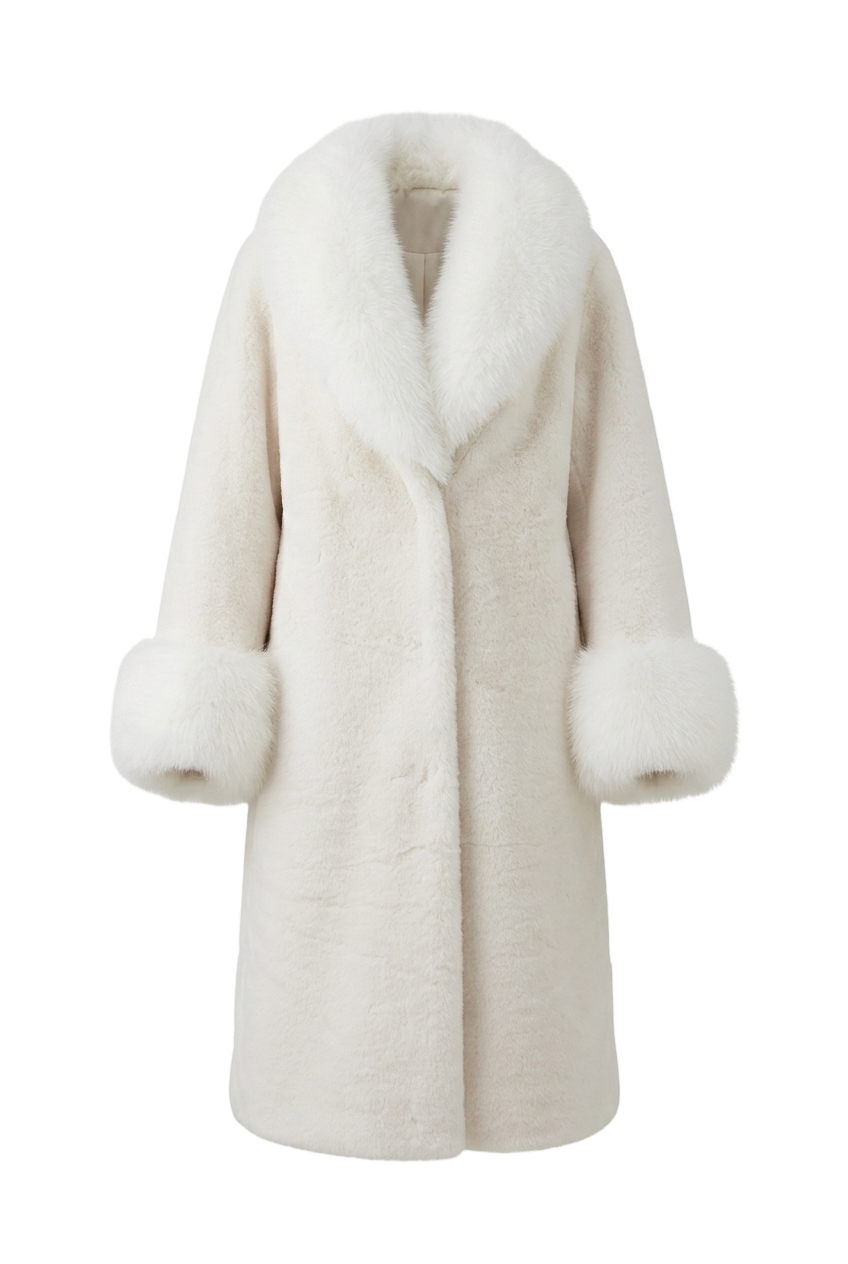 ARIANNA Cream Faux Fur Coat *CUSTOM*