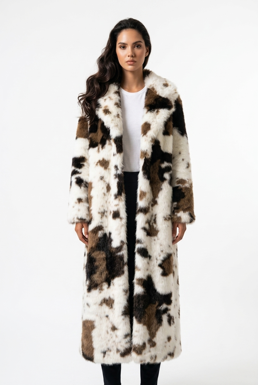 ELSIE Faux Fur ~ Cow Print *CUSTOM*