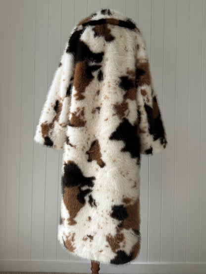 ELSIE Faux Fur ~ Cow Print