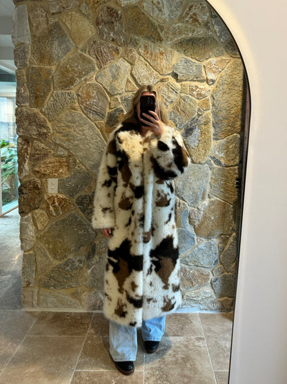 ELSIE Faux Fur ~ Cow Print