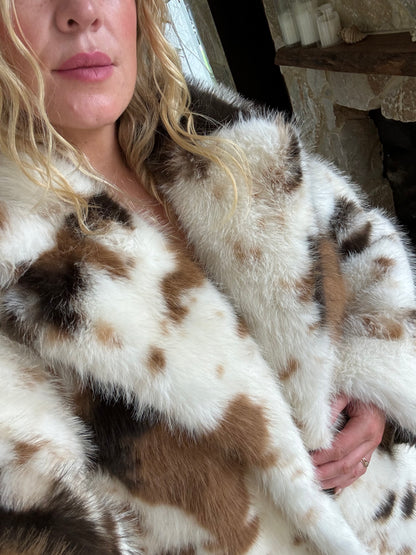ELSIE Faux Fur ~ Cow Print
