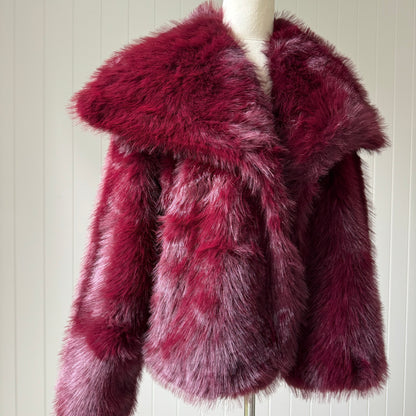 SELENE Faux Fur ~ Burgundy