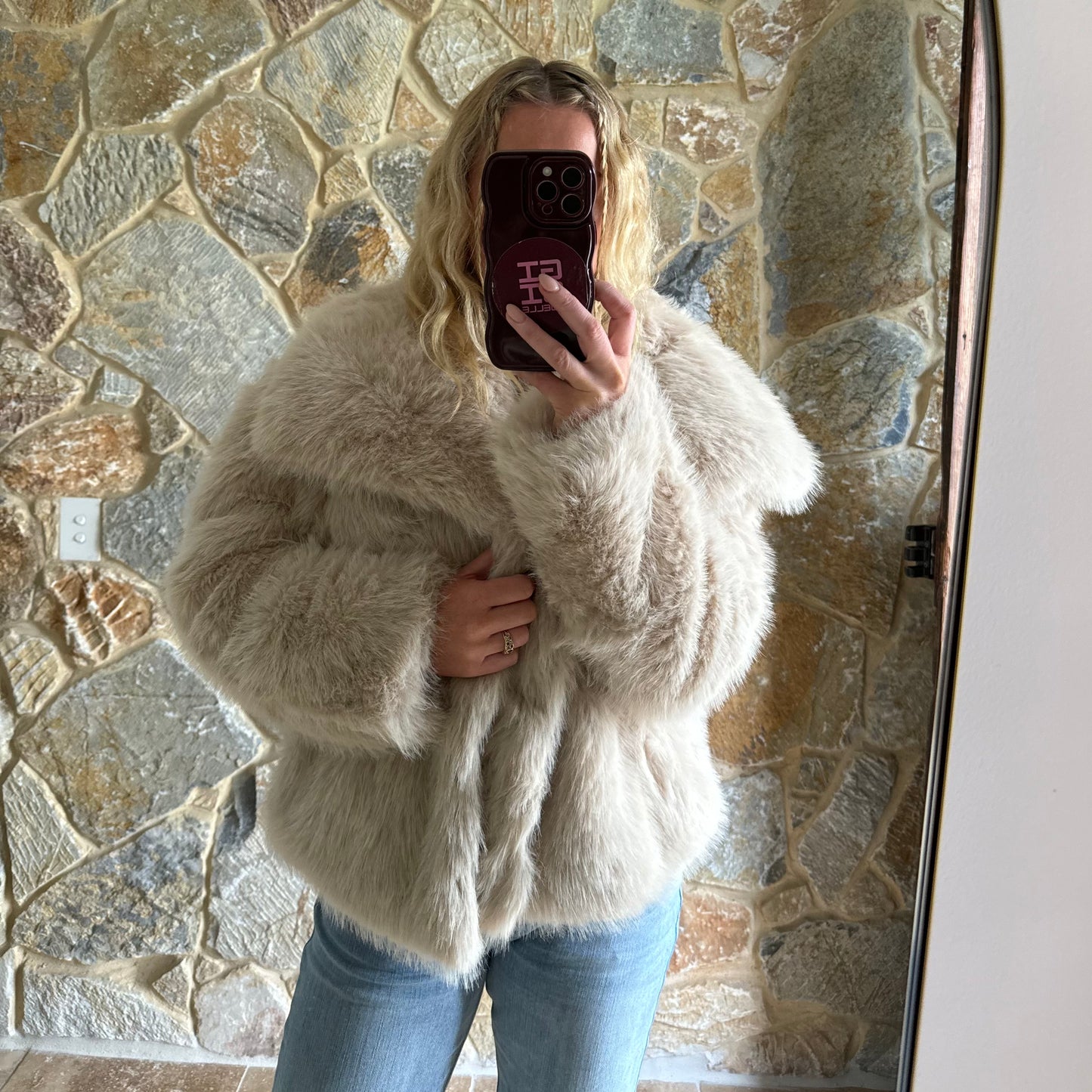 SELENE Faux Fur ~ Taupe