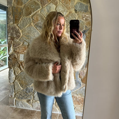 SELENE Faux Fur ~ Taupe
