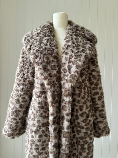CLEMENTINE Faux Fur ~ Leopard Smoke