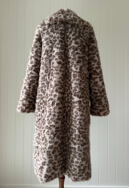 CLEMENTINE Faux Fur ~ Leopard Smoke