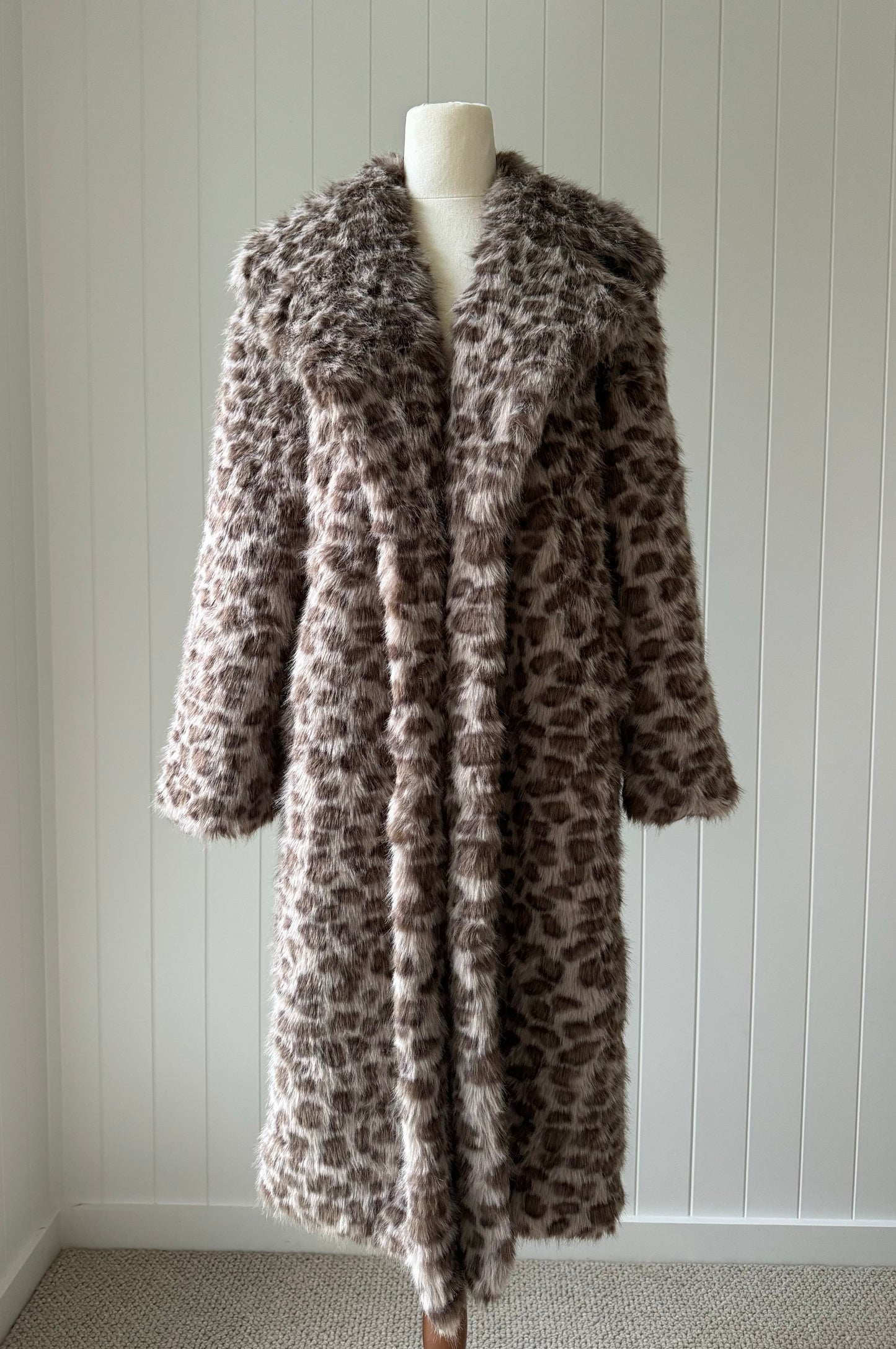 CLEMENTINE Faux Fur ~ Leopard Smoke