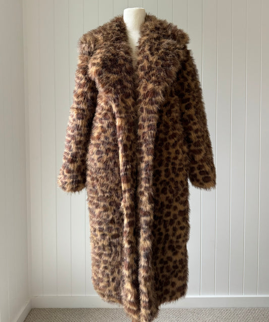 CLEMENTINE Faux Fur ~ Leopard Caramel