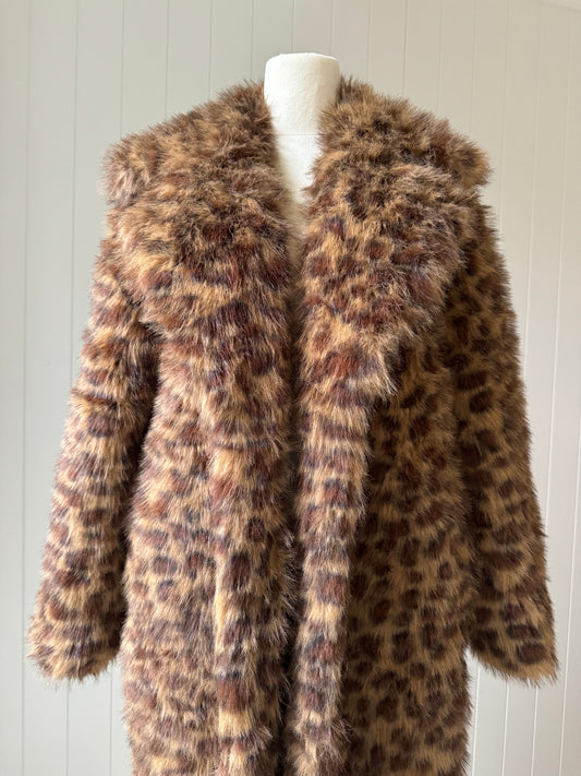 CLEMENTINE Faux Fur ~ Leopard Caramel