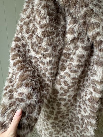 CLEMENTINE Faux Fur ~ Leopard Smoke