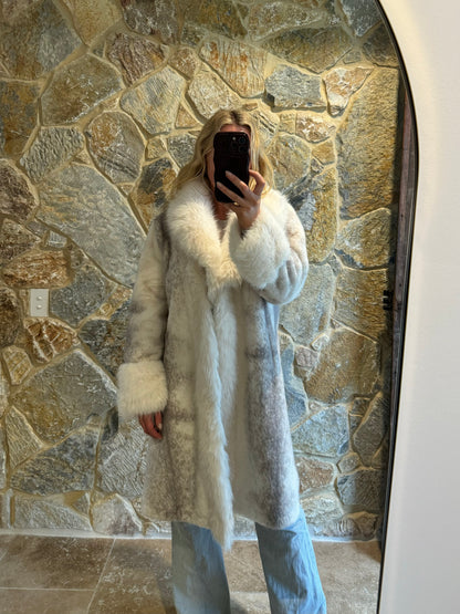 PENNY Faux Fur ~ Cream & Grey